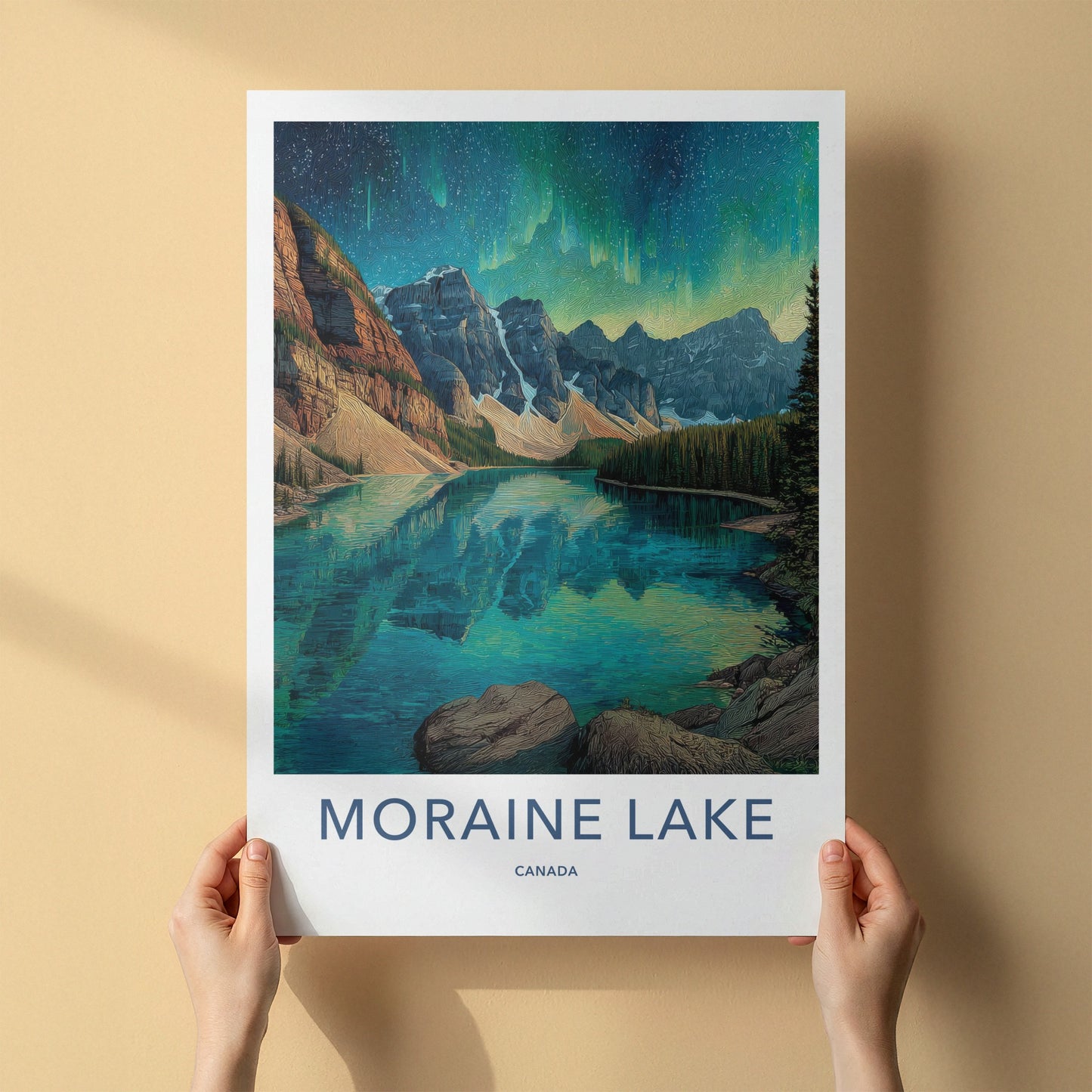 Moraine Lake Poster - Canada Travel Art