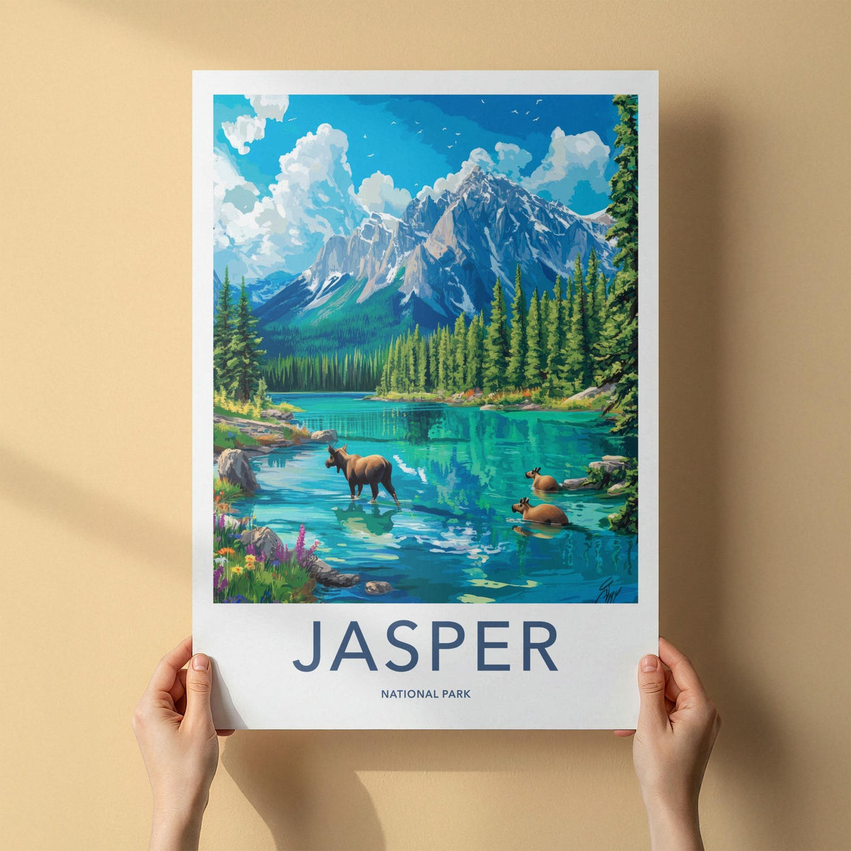 Jasper National Park Poster - Canadian Rockies Art