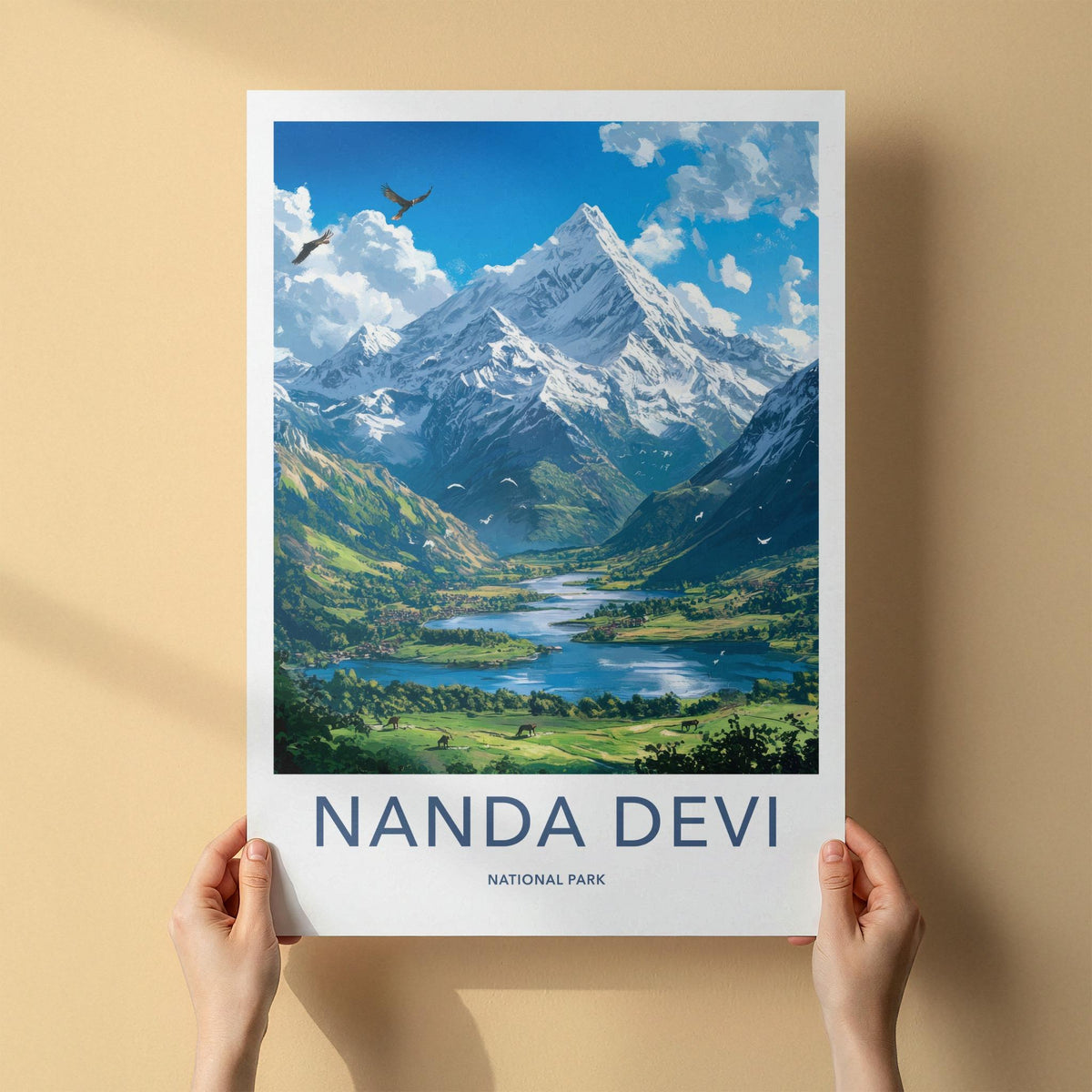 Nanda Devi Poster - Himalayan Landscape Wall Art With Snow Capped