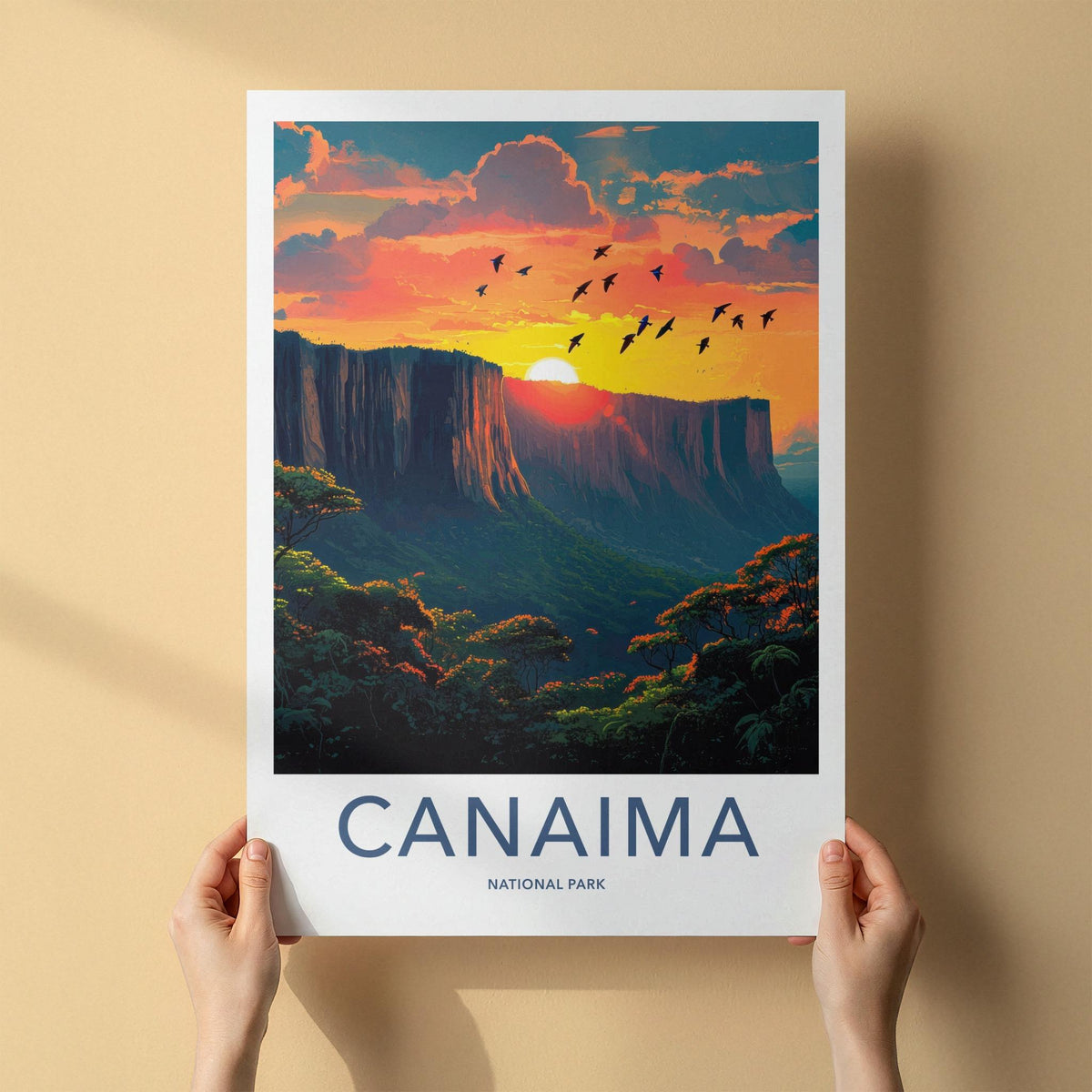 Canaima National Park Poster - Scenic Wall Print With Angel Falls