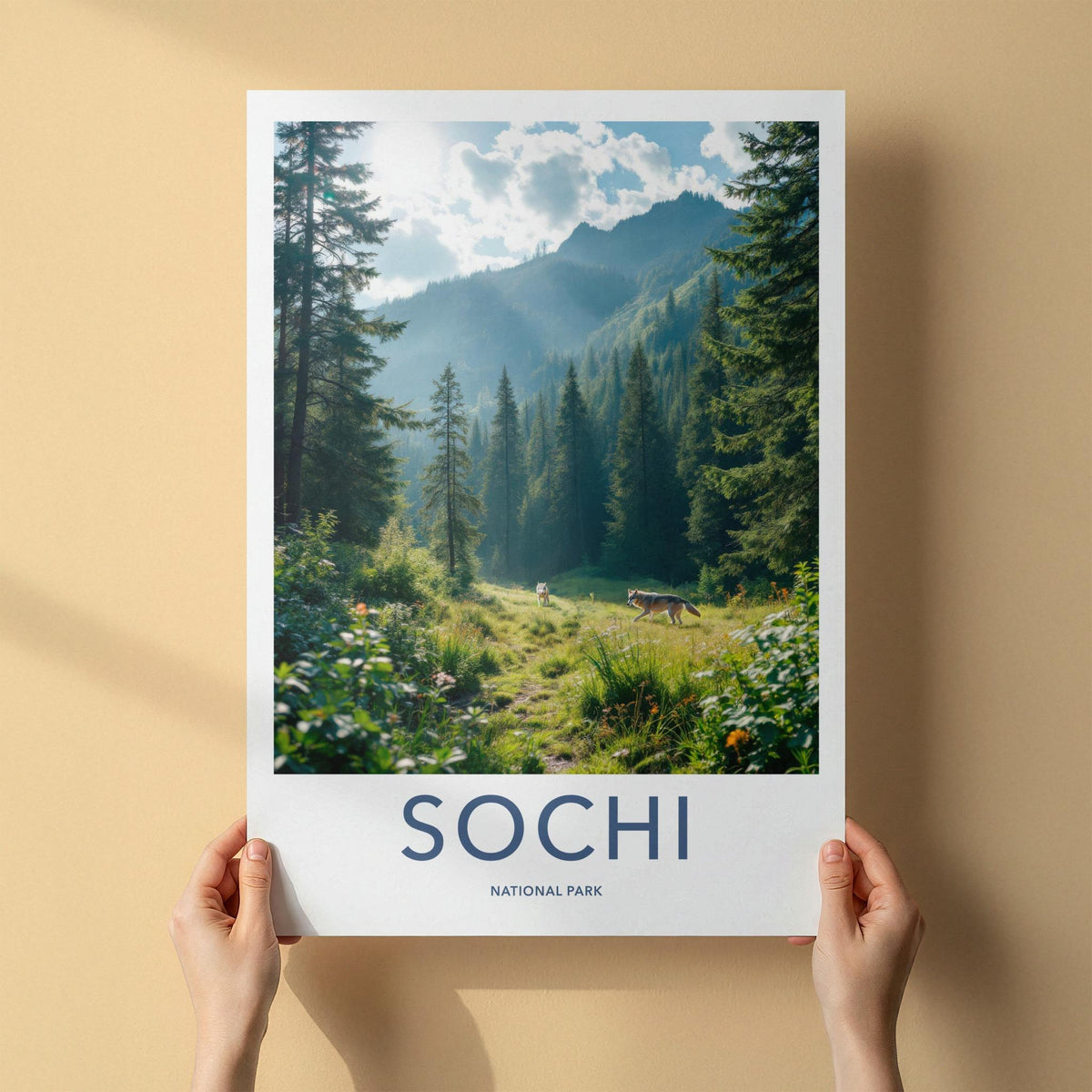 Sochi National Park Poster - Nature Wall Art With Mountain Scenery