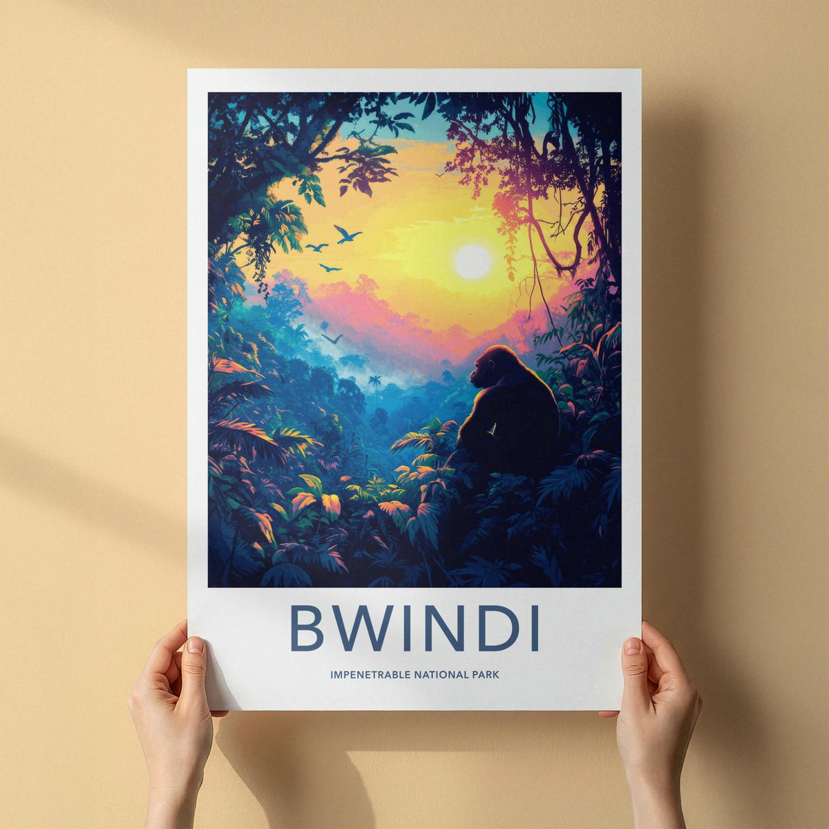 Bwindi National Park Poster - African Wildlife Art
