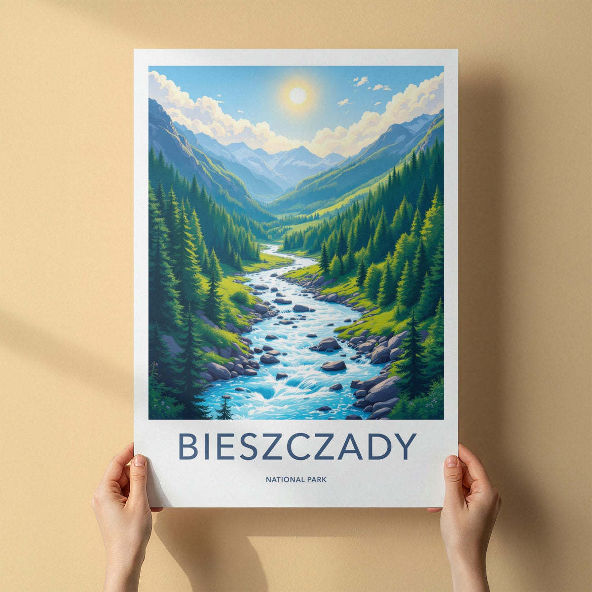 Bieszczady National Park Poster - Scenic Mountain Landscape Print