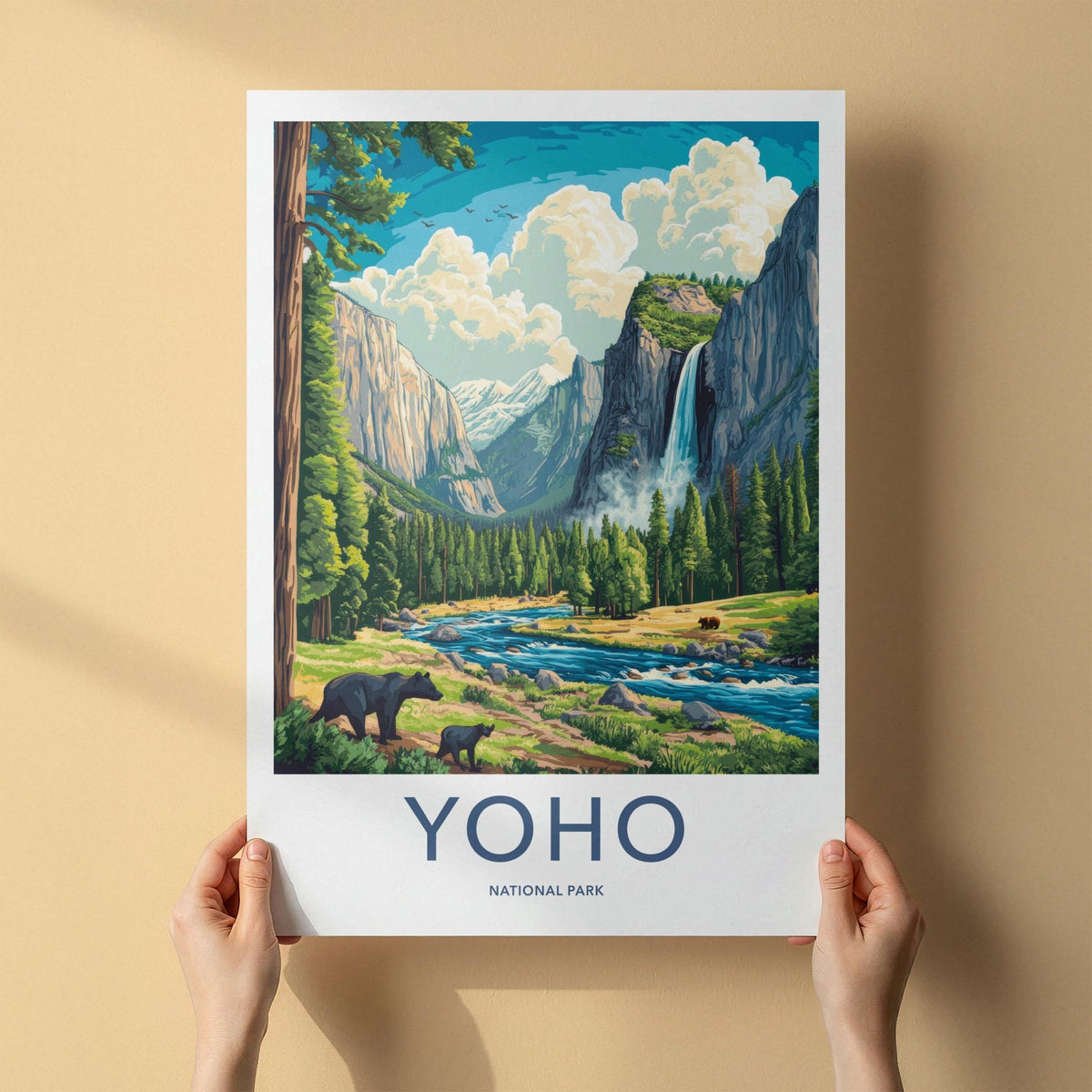 Yoho National Park Poster - Canada Wall Art Featuring Takakkaw Falls