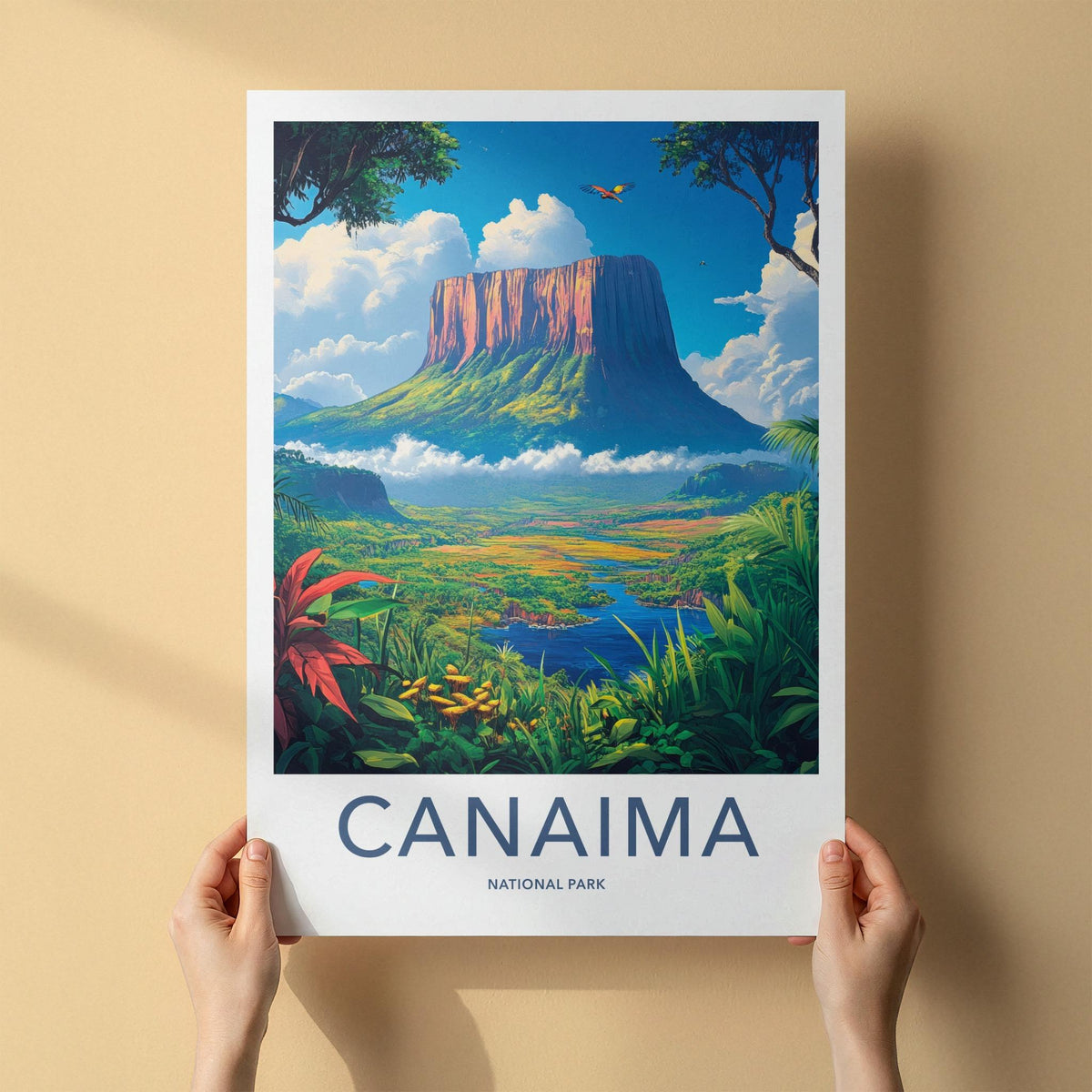 Canaima National Park Poster - Scenic Nature Wall Decor with Angel