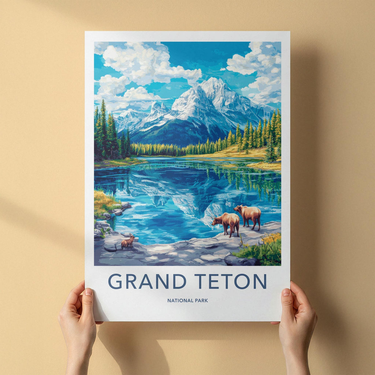 Grand Teton National Park Poster - Mountain Wall Art & Scenic