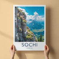 Sochi National Park Poster - Scenic Nature Print & Mountain Landscape