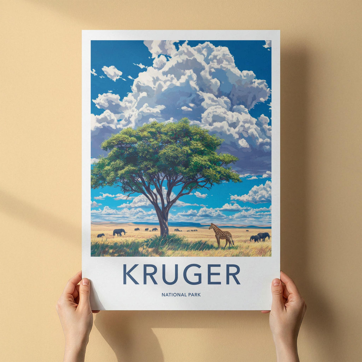 Kruger National Park Poster - Safari Wildlife Wall Art