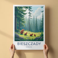 Bieszczady National Park Poster - Rustic Cabin Decor with Mountain