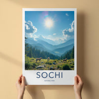 Sochi National Park Poster - Mountain Landscape Print