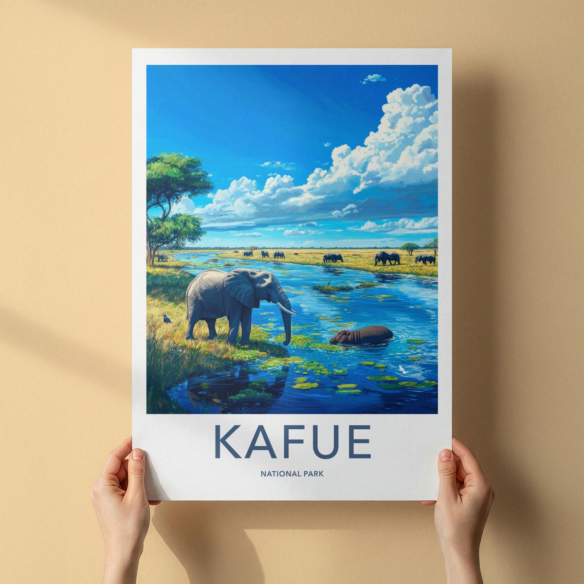 Kafue National Park Poster - African Safari Art