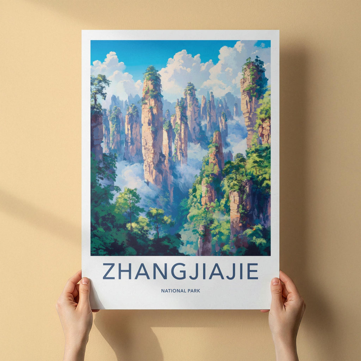Zhangjiajie National Park Poster - Scenic Mountain Art With Sandstone