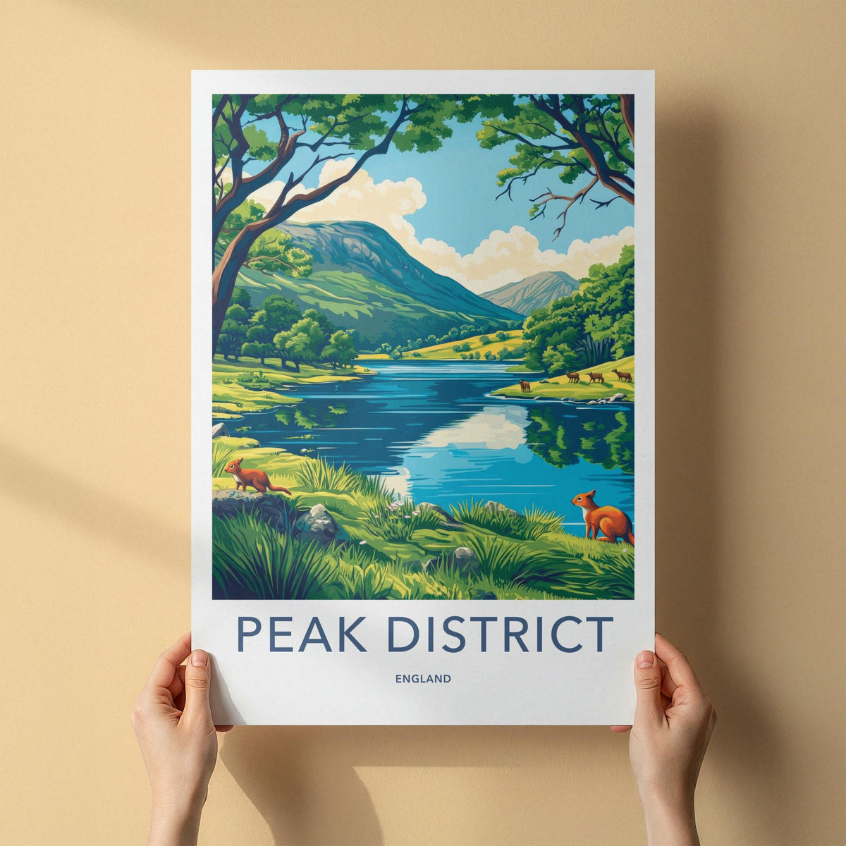 Peak District Poster - English Countryside Wall Art