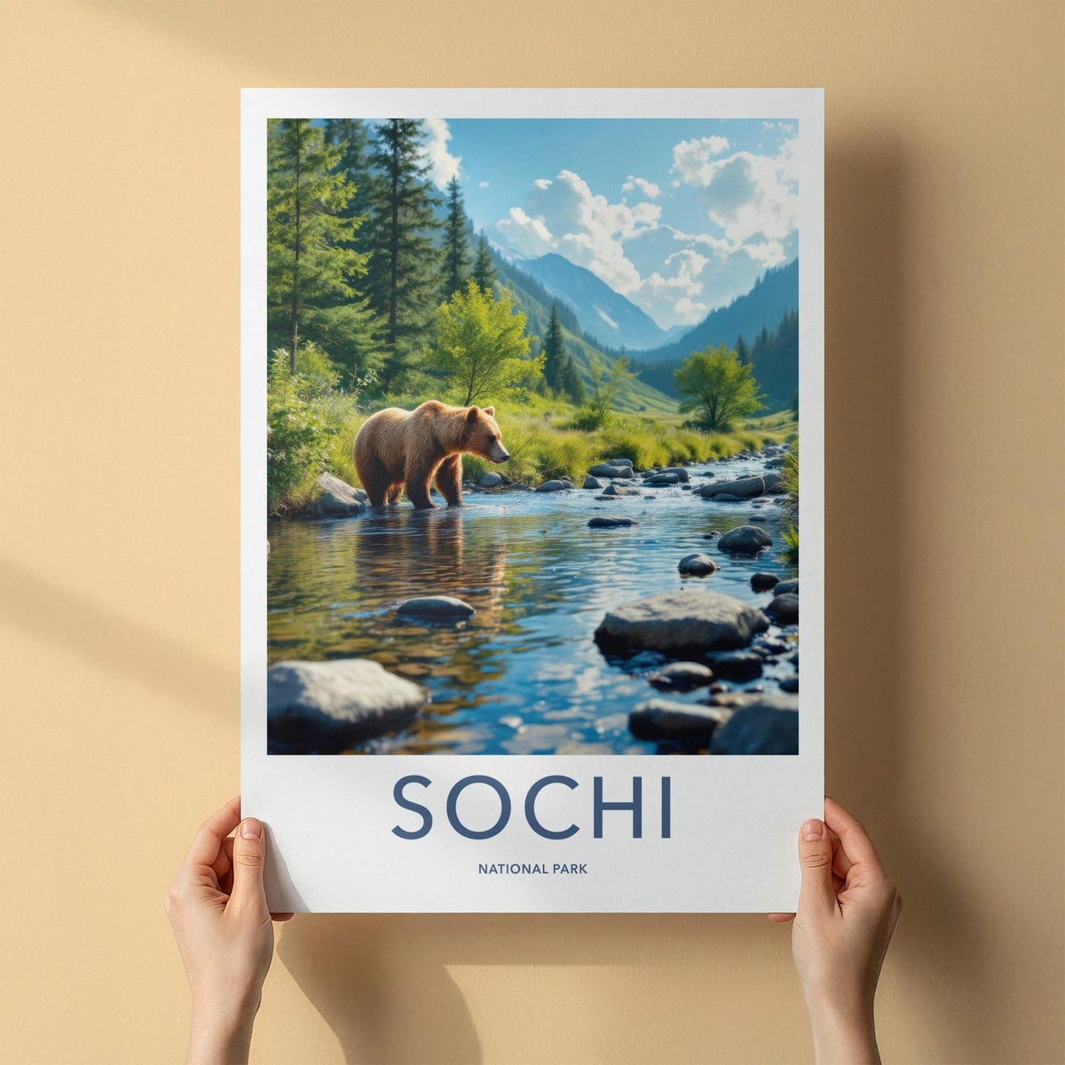 Sochi National Park Poster - Bear River Scenic Travel Gift Wall Art