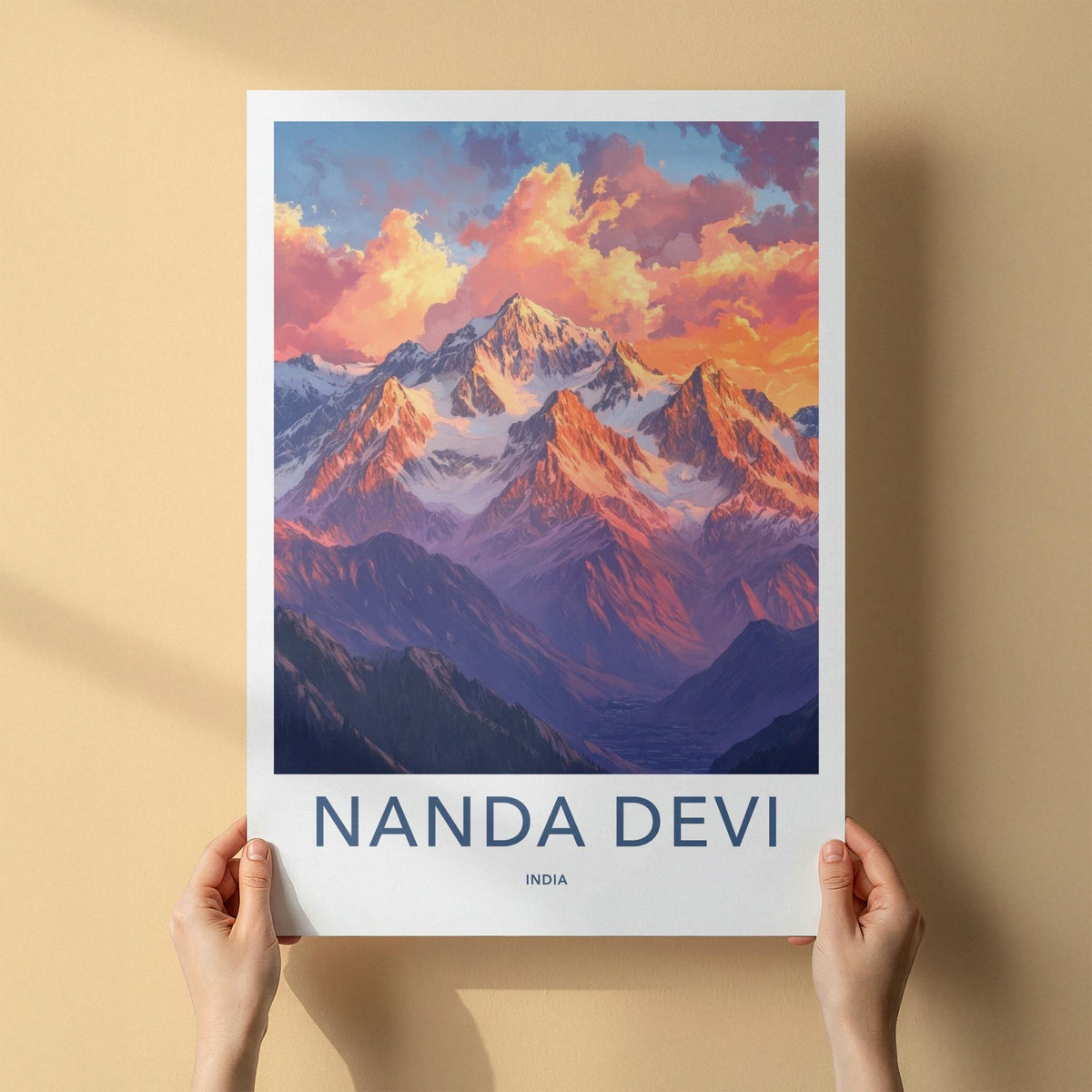 Nanda Devi Poster - Indian Mountain Art