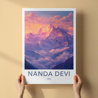 Nanda Devi Poster - Himalayan Landscape Mountain Wall Art With Snow