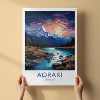 Mount Cook Poster - New Zealand Mountain Wall Art