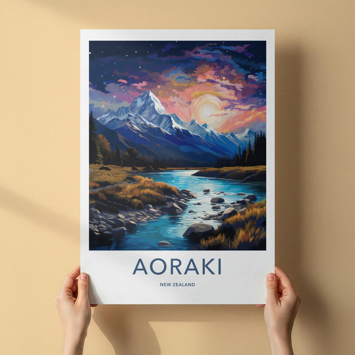 Mount Cook Poster - New Zealand Mountain Wall Art