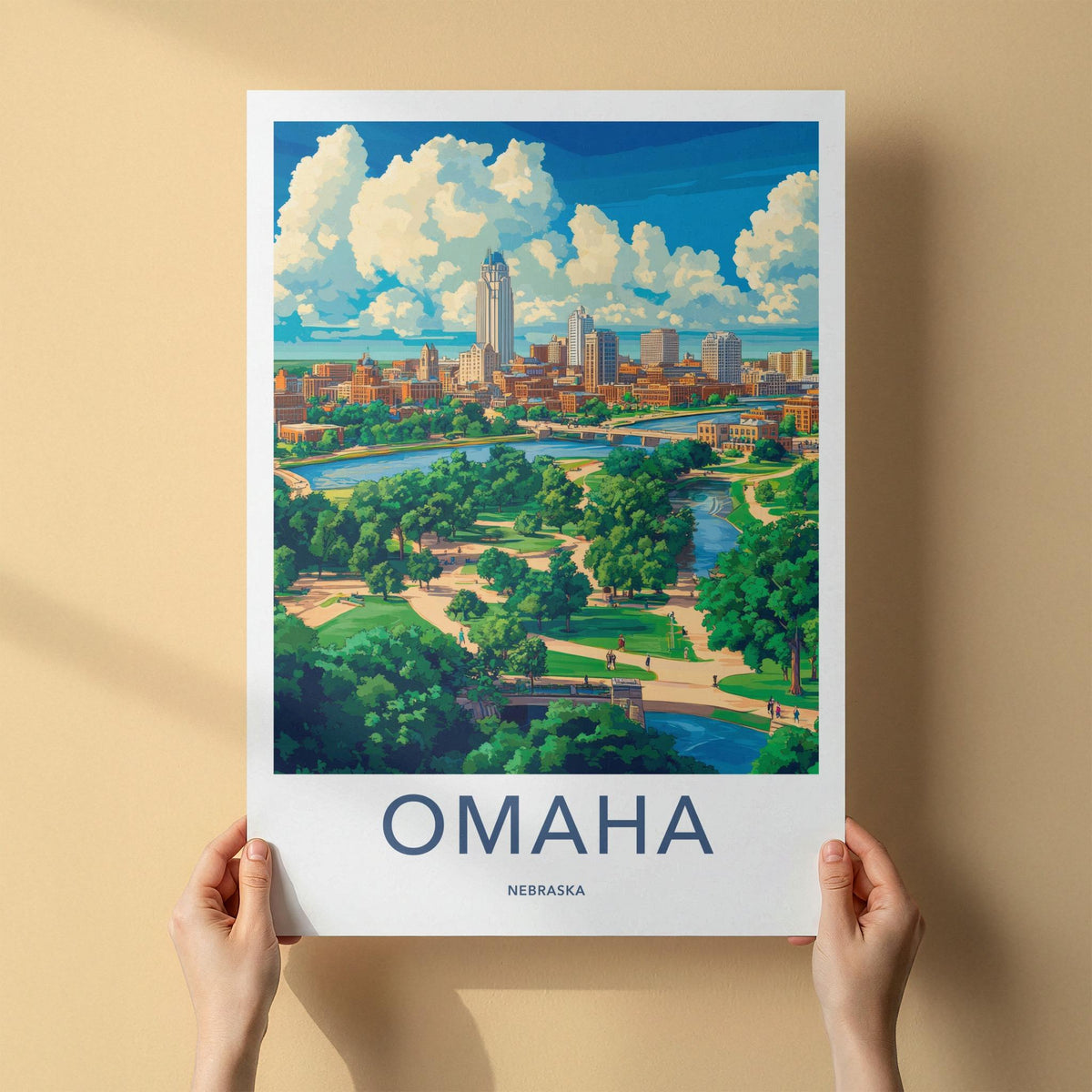 Omaha Poster - Nebraska Wall Art