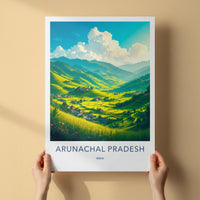 Arunachal Pradesh Art Print - Vibrant Indian Landscape Wall Decor
