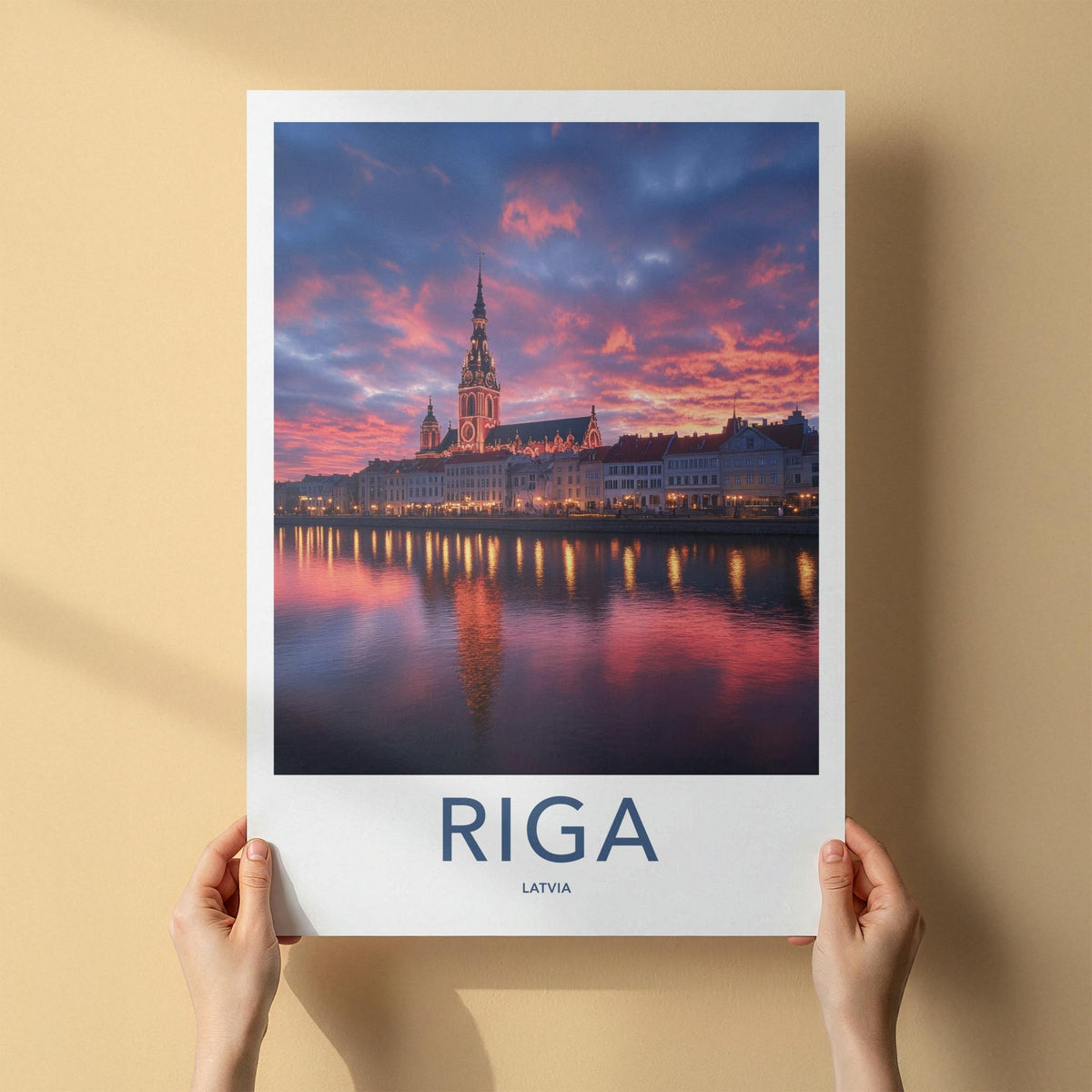Riga Poster - Latvia Wall Art Featuring Historic Architecture