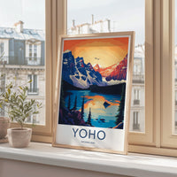 Yoho National Park Poster - Mountain Wall Decor & Watercolor Nature