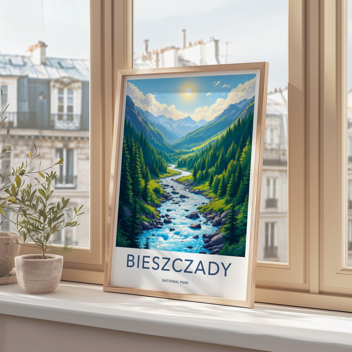 Bieszczady National Park Poster - Scenic Mountain Landscape Print