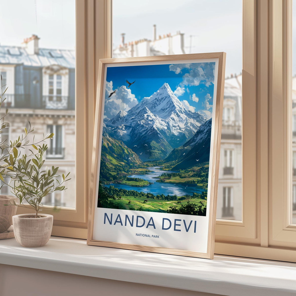 Nanda Devi Poster - Himalayan Landscape Wall Art With Snow Capped