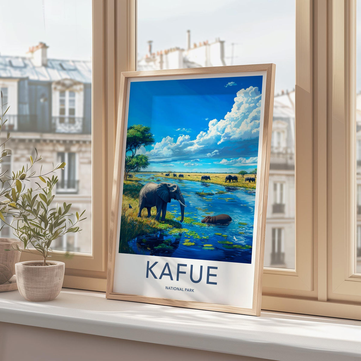 Kafue National Park Poster - African Safari Art