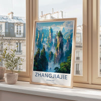 Zhangjiajie Poster - UNESCO Heritage Wall Decor With Sandstone