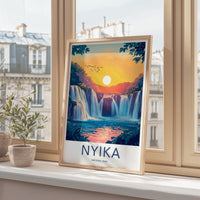 Nyika National Park Poster - Scenic Landscape Waterfall Wall Art