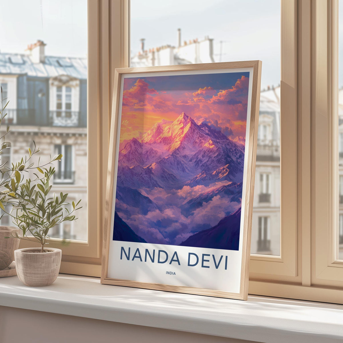 Nanda Devi Poster - Himalayan Landscape Mountain Wall Art With Snow