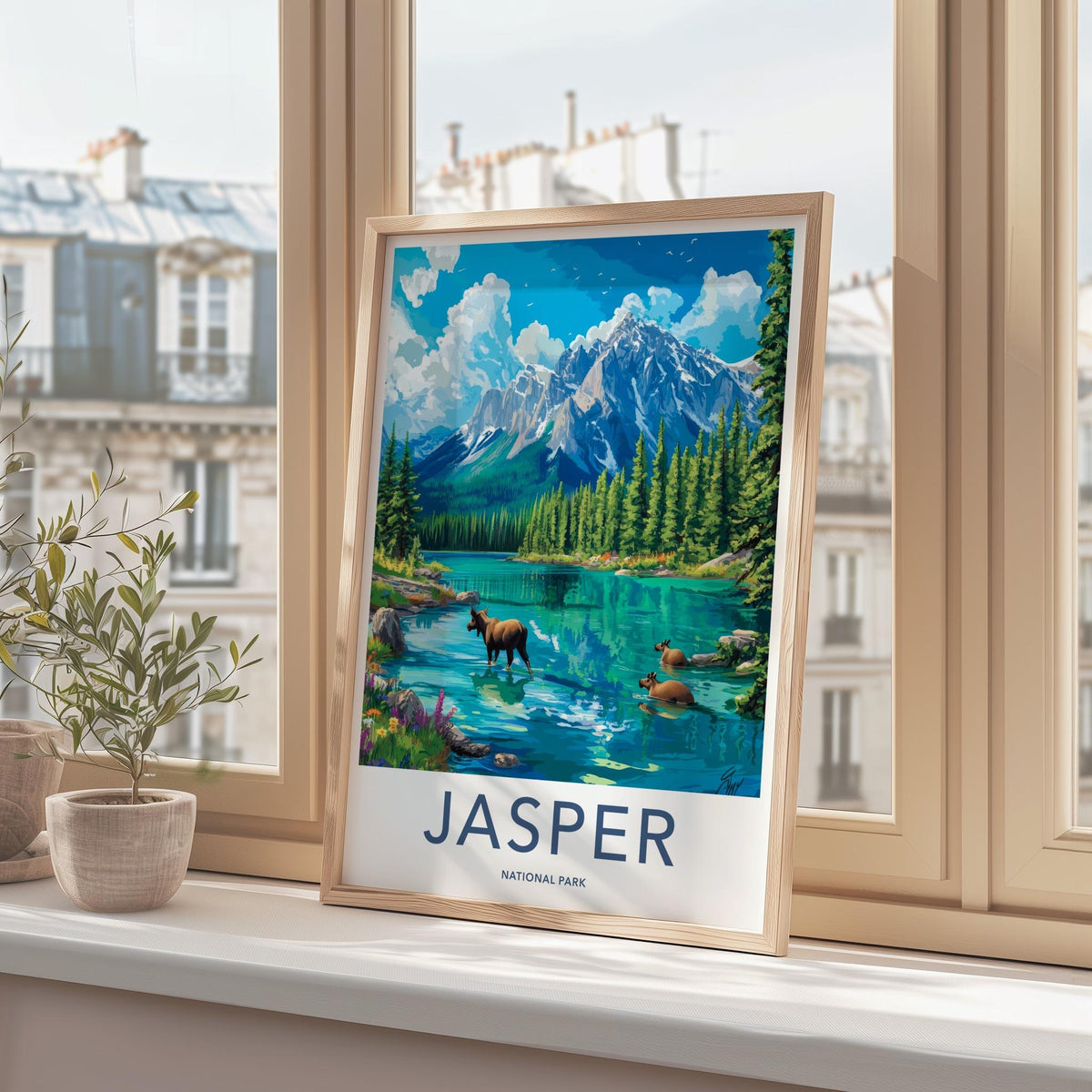 Jasper National Park Poster - Canadian Rockies Art