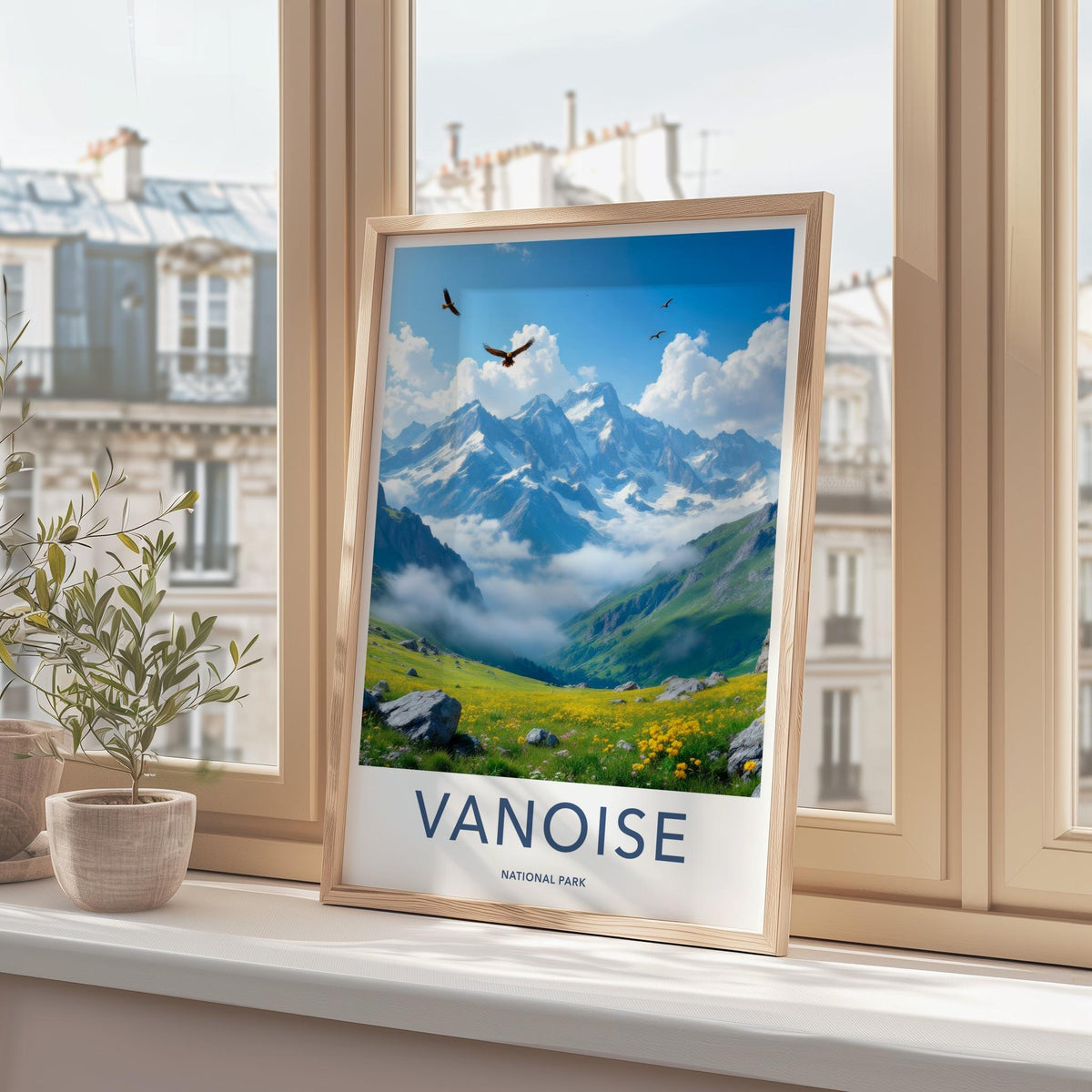 Vanoise Poster - French Alps Mountain Landscape Art
