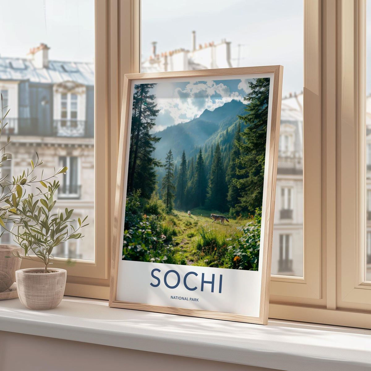Sochi National Park Poster - Nature Wall Art With Mountain Scenery