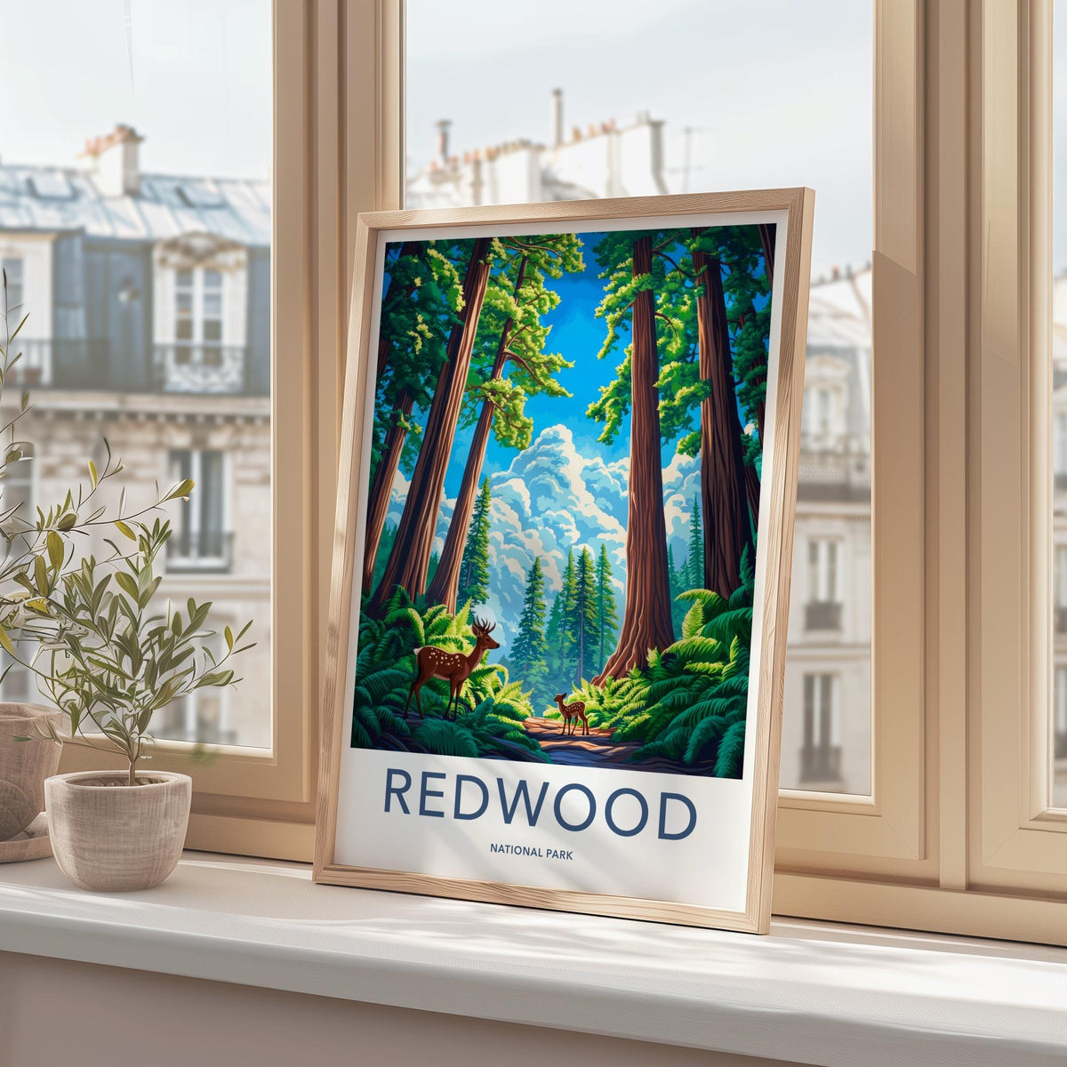 Redwood National Park Poster - Scenic Nature Print With Ancient