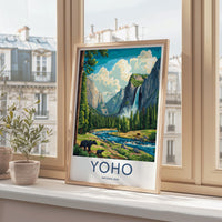 Yoho National Park Poster - Canada Wall Art Featuring Takakkaw Falls