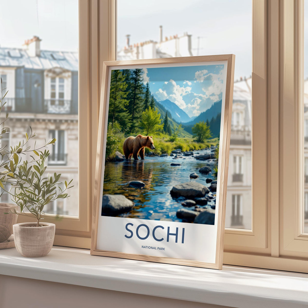 Sochi National Park Poster - Bear River Scenic Travel Gift Wall Art