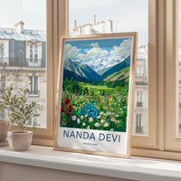 Nanda Devi Poster - Himalayan Mountain Landscape Print