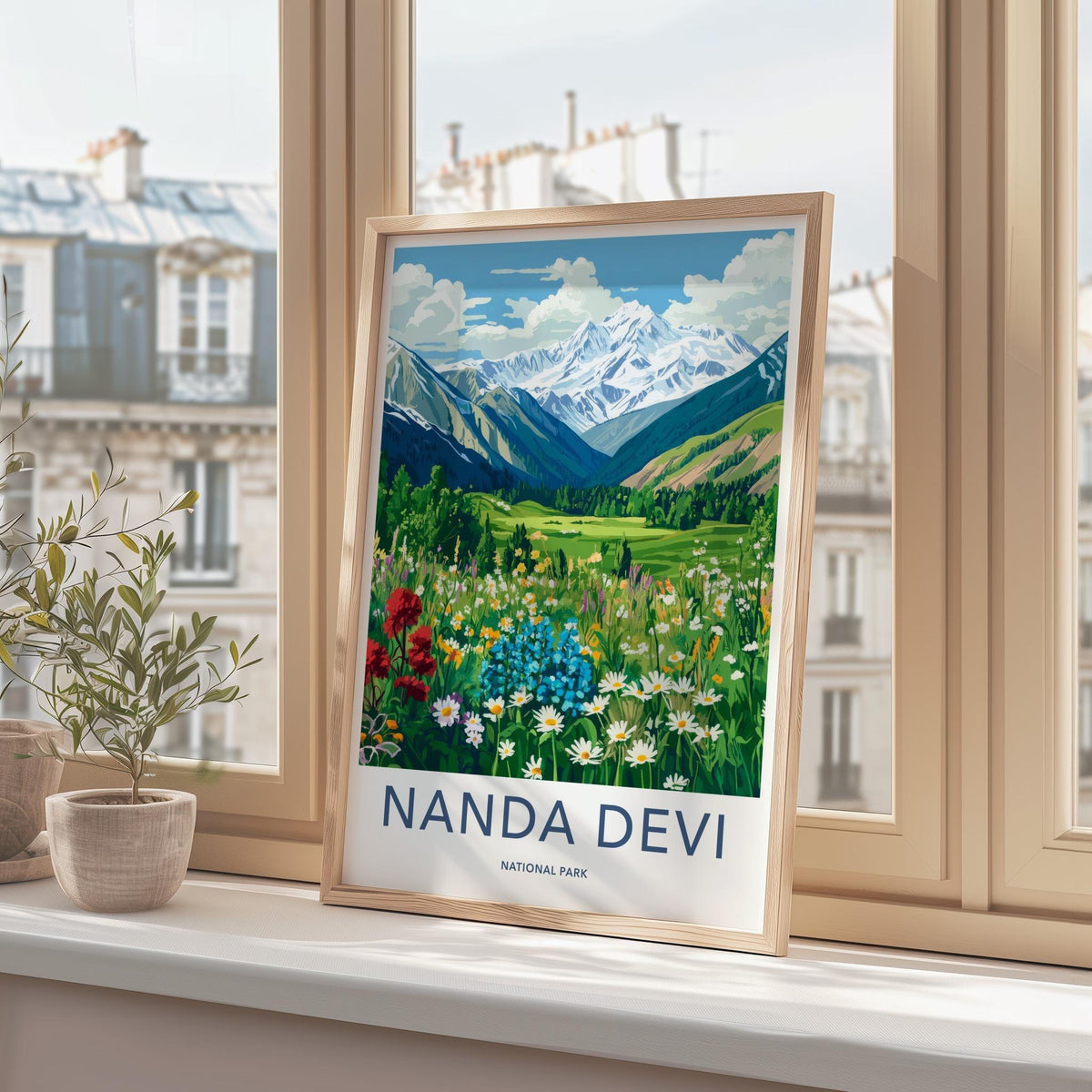 Nanda Devi Poster - Himalayan Mountain Landscape Print