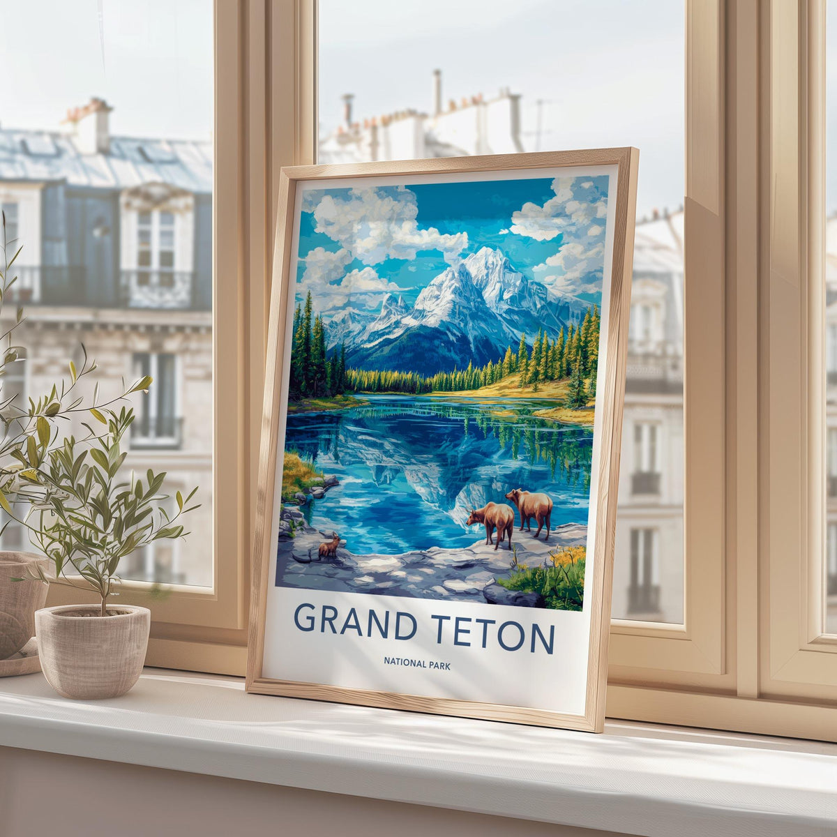 Grand Teton National Park Poster - Mountain Wall Art & Scenic