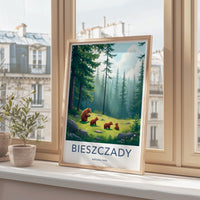 Bieszczady National Park Poster - Rustic Cabin Decor with Mountain
