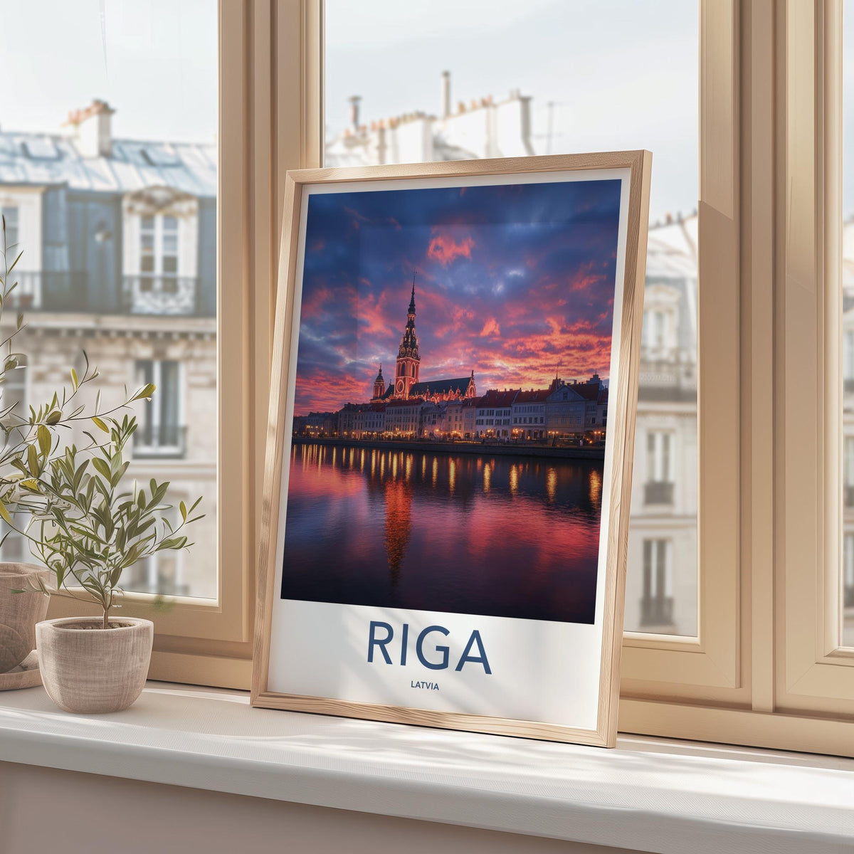 Riga Poster - Latvia Wall Art Featuring Historic Architecture