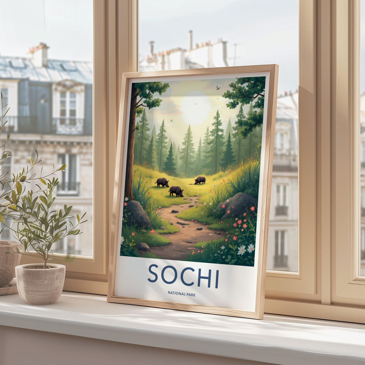 Sochi National Park Poster - Scenic Forest Scenery Print & Wildlife