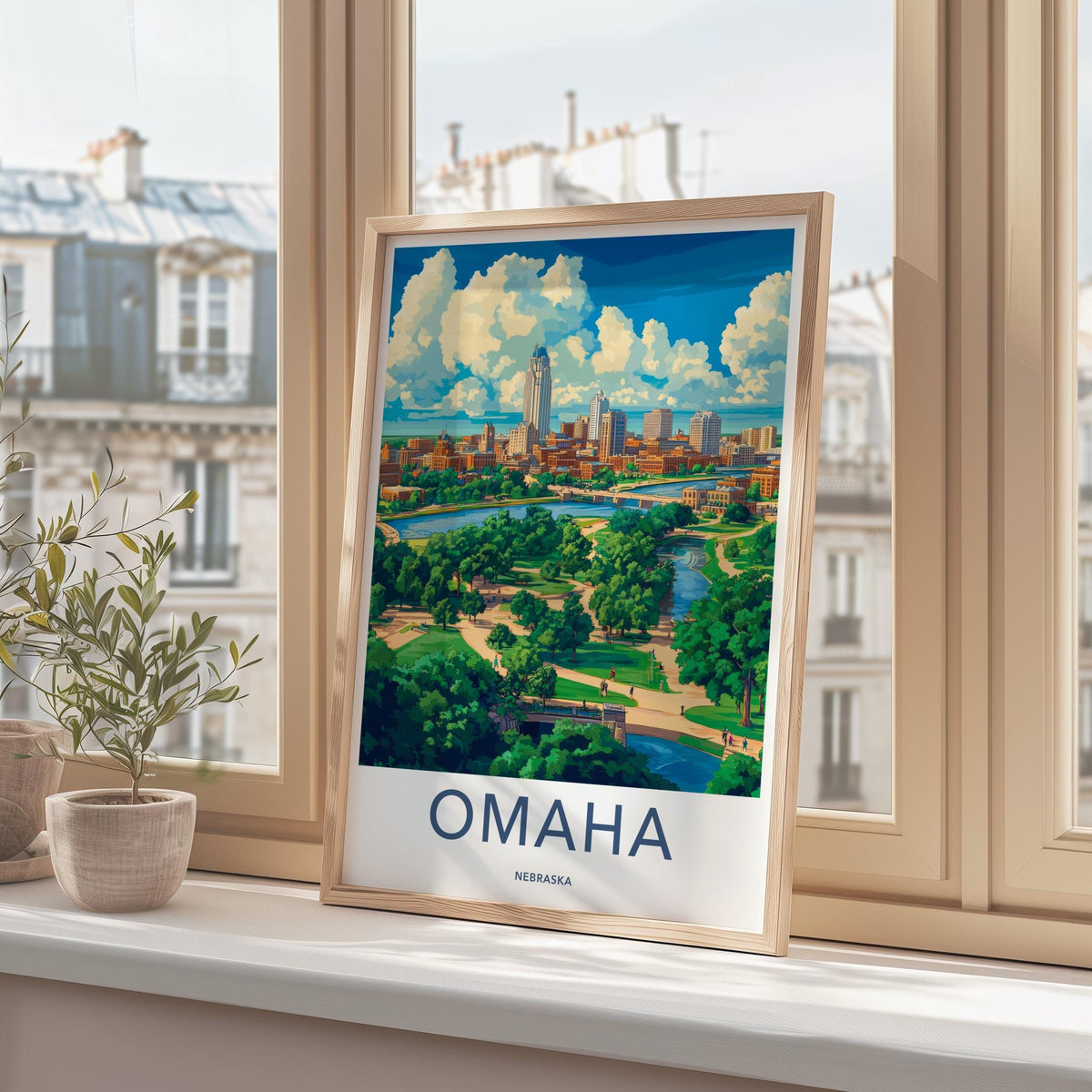 Omaha Poster - Nebraska Wall Art