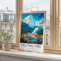Yellowstone National Park Poster - Scenic Wall Art with Bison