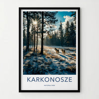 Karkonosze National Park Poster - Scenic Mountain View & Wildlife Art