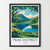 Peak District Poster - English Countryside Wall Art