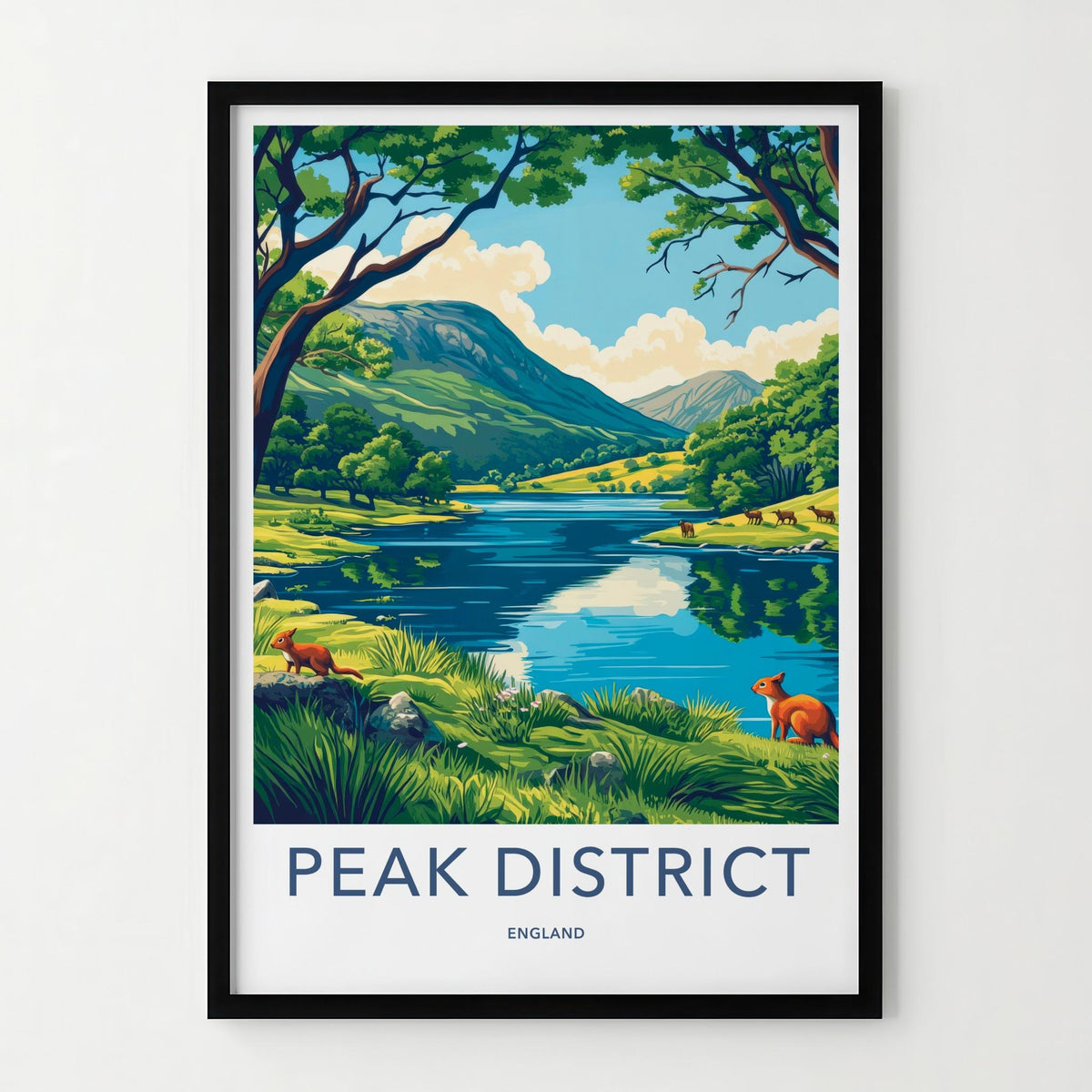 Peak District Poster - English Countryside Wall Art