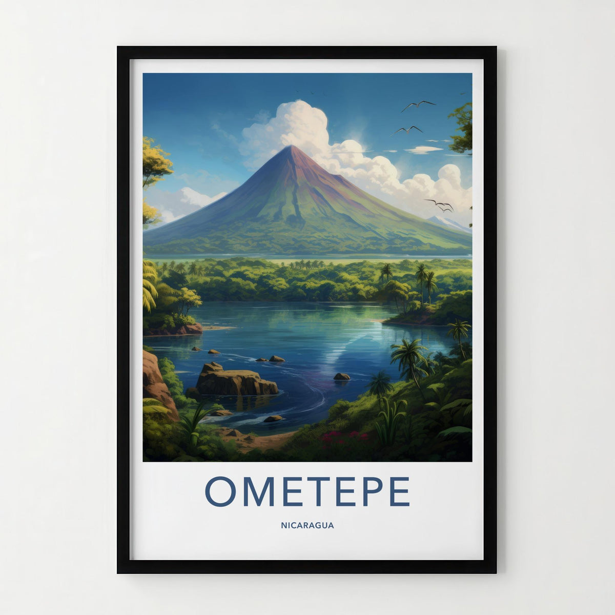 Ometepe Poster - Volcano Landscape Print